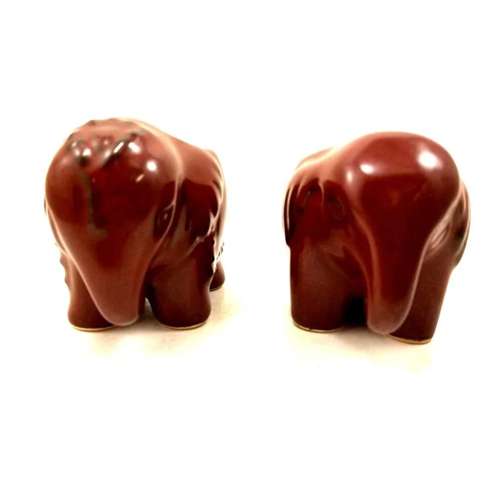 PartyLite Elephant Votive Candle Holder Brown Ceramic Tea Light Home Décor